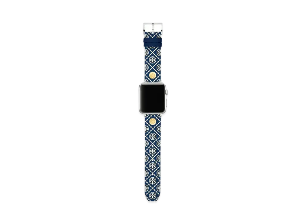 Tory Burch Apple Watch T Monogram Band Navy Leather 38mm~40mm