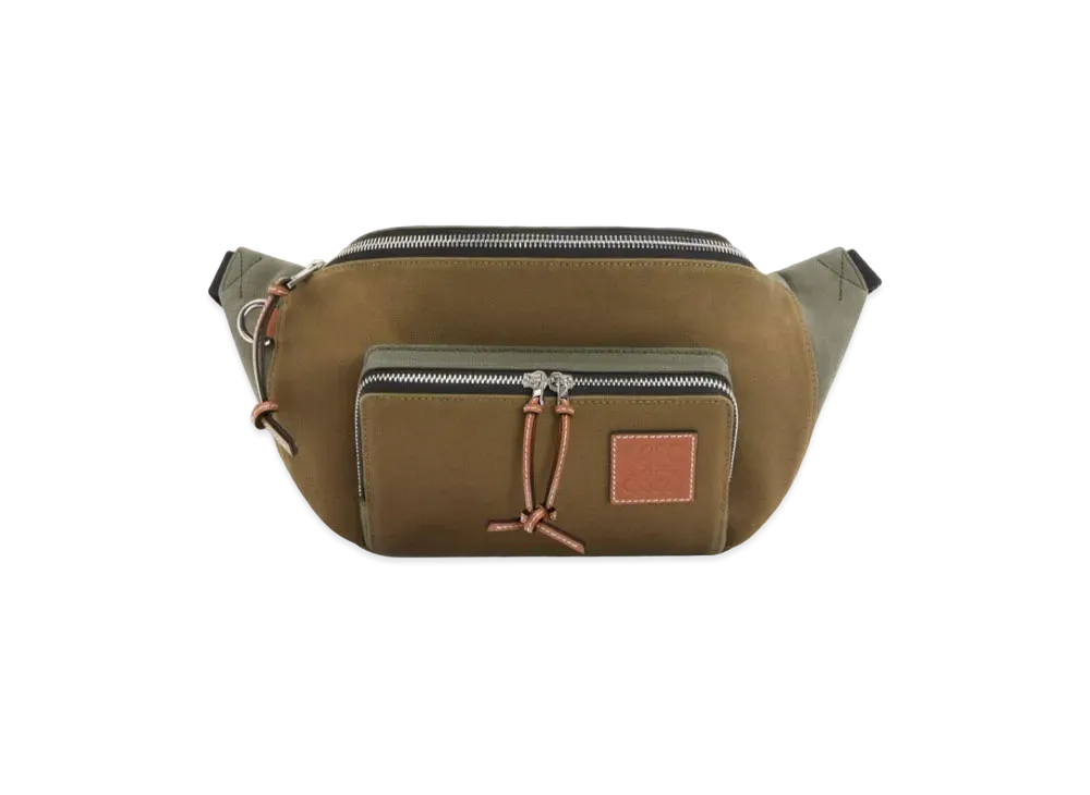 LOEWE Bumbag In Canvas "Khaki Green"