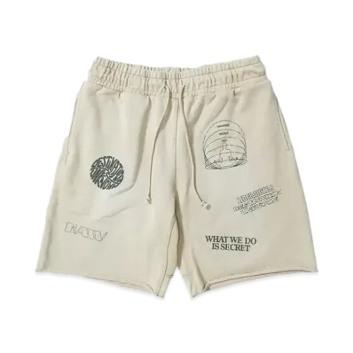Liberaiders HANDWRITING PRINT SWEAT SHORTS "BEIGE"