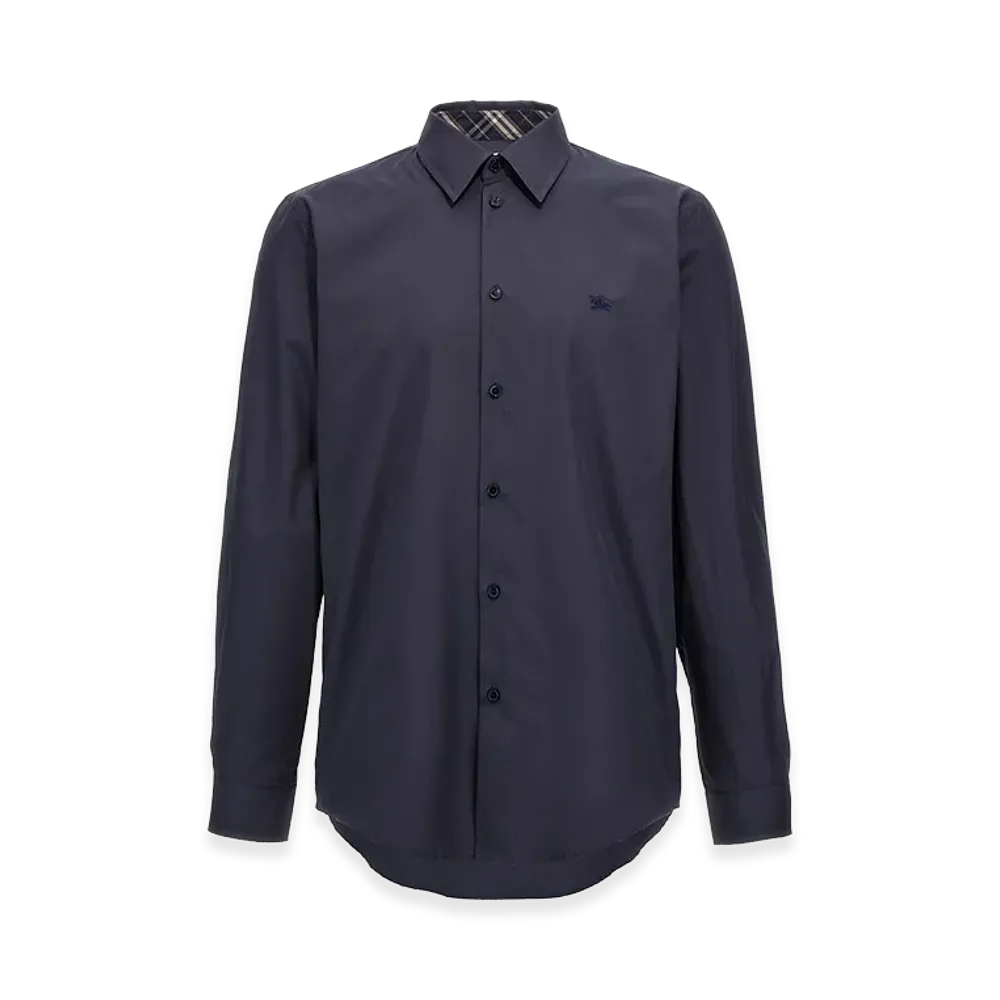 Burberry Logo Embroidery Shirt "Blue"
