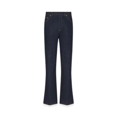 Dior Women's 8 Flared Jeans D08 Cotton Denim "Deep Blue"