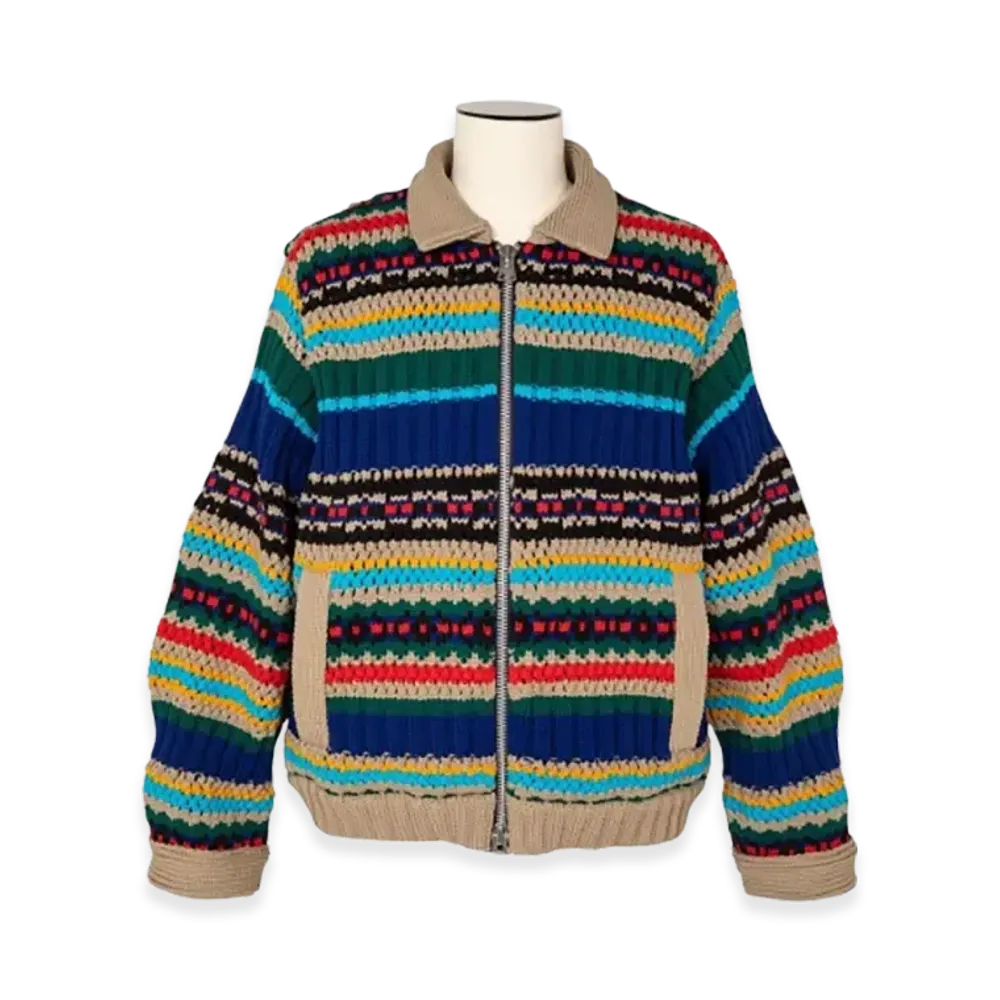 sacai Mesh Knit Blouson "Multi"