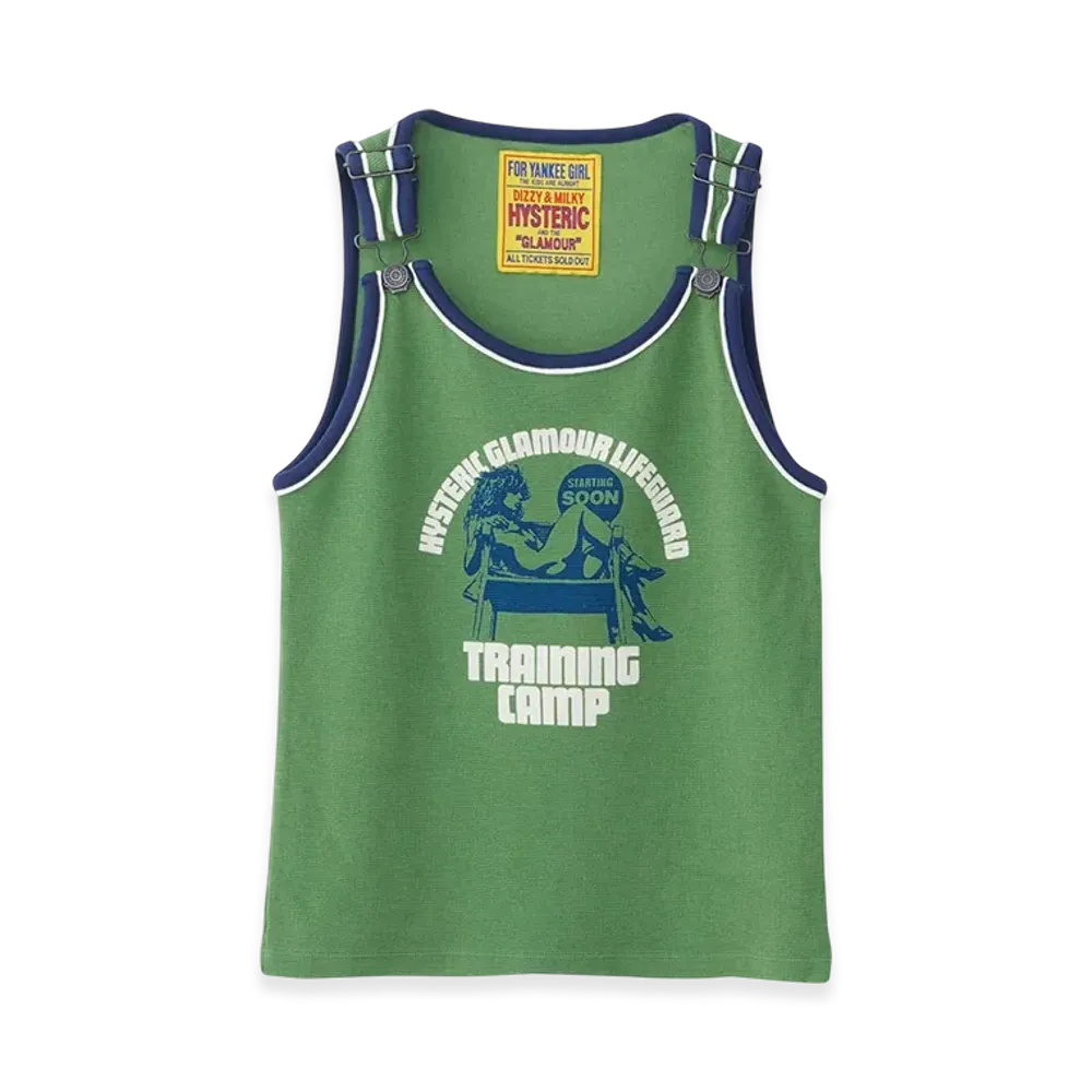 HYSTERIC GLAMOUR Lifeguard Training Camp Tank Top "Green"