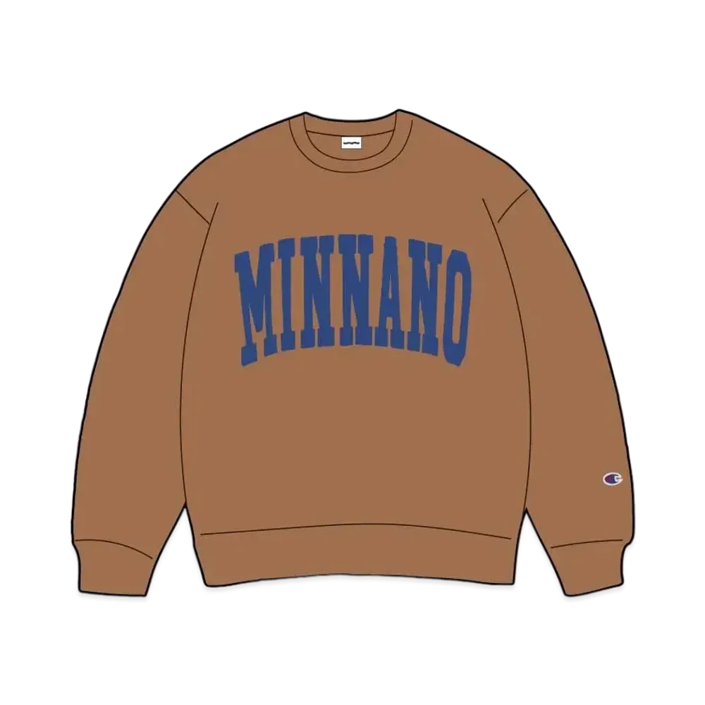 BEAMS x Champion x MIN-NANO Reverse Weave Logo Sweat "Mocha"