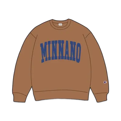 BEAMS x Champion x MIN-NANO Reverse Weave Logo Sweat "Mocha"