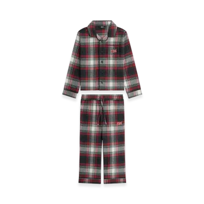 Kithmas Kids Plaid Lounge Set "Black"