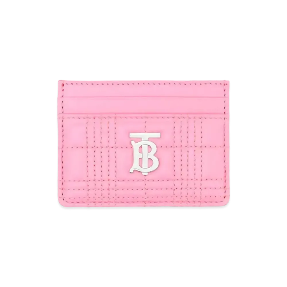 BURBERRY Quilted Lambskin Lola Card Case "Primrose Pink"
