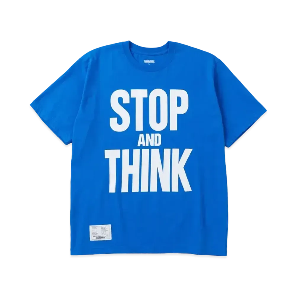 NEIGHBORHOOD x KATHARINE HAMNETT . Tee SS-4 "Blue"