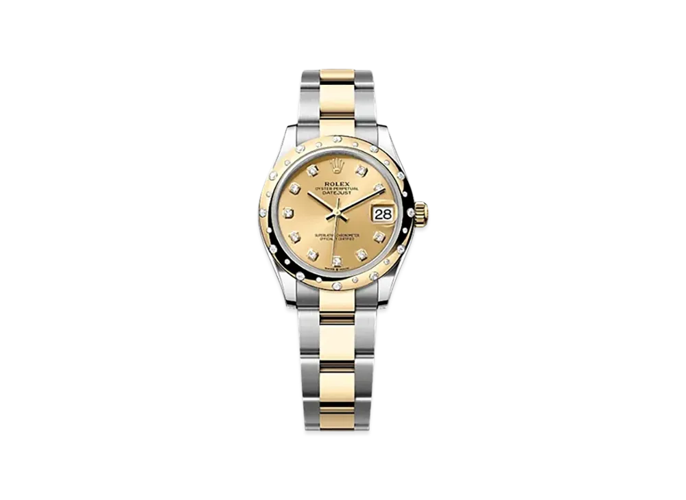 ロレックス デイトジャスト 31mm オイスタースチール＆イエローゴールド ダイヤモンド 278343RBR "シャンパンカラー"