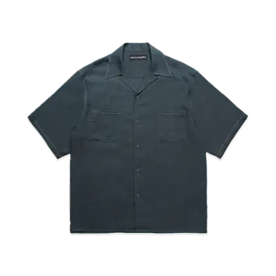 WACKO MARIA 50'S Open Collar Shirt "Navy"