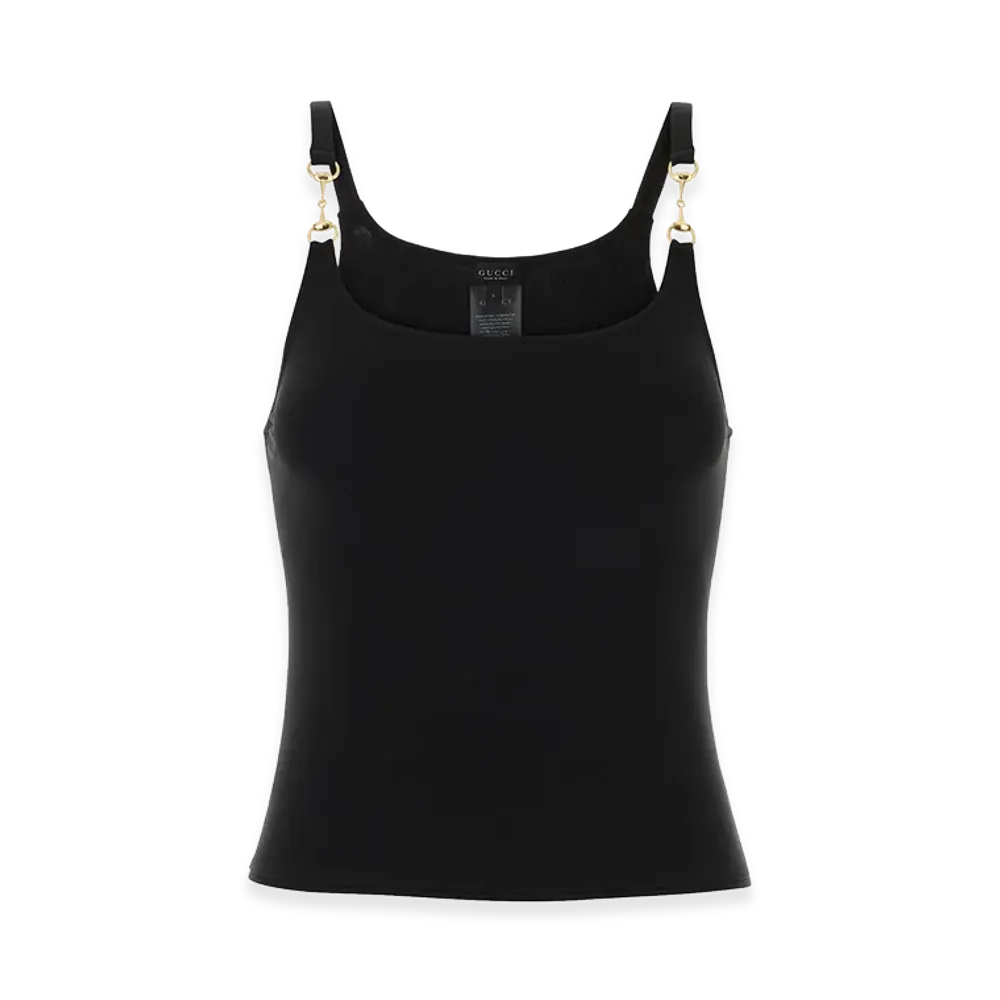 GUCCI Women's Stretch Crepe Top "Black"