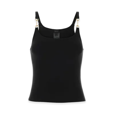 GUCCI Women's Stretch Crepe Top "Black"