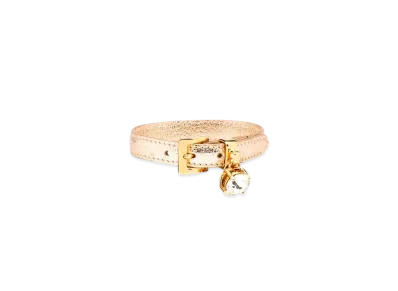MIU MIU Madras Leather Bracelet "Gold"