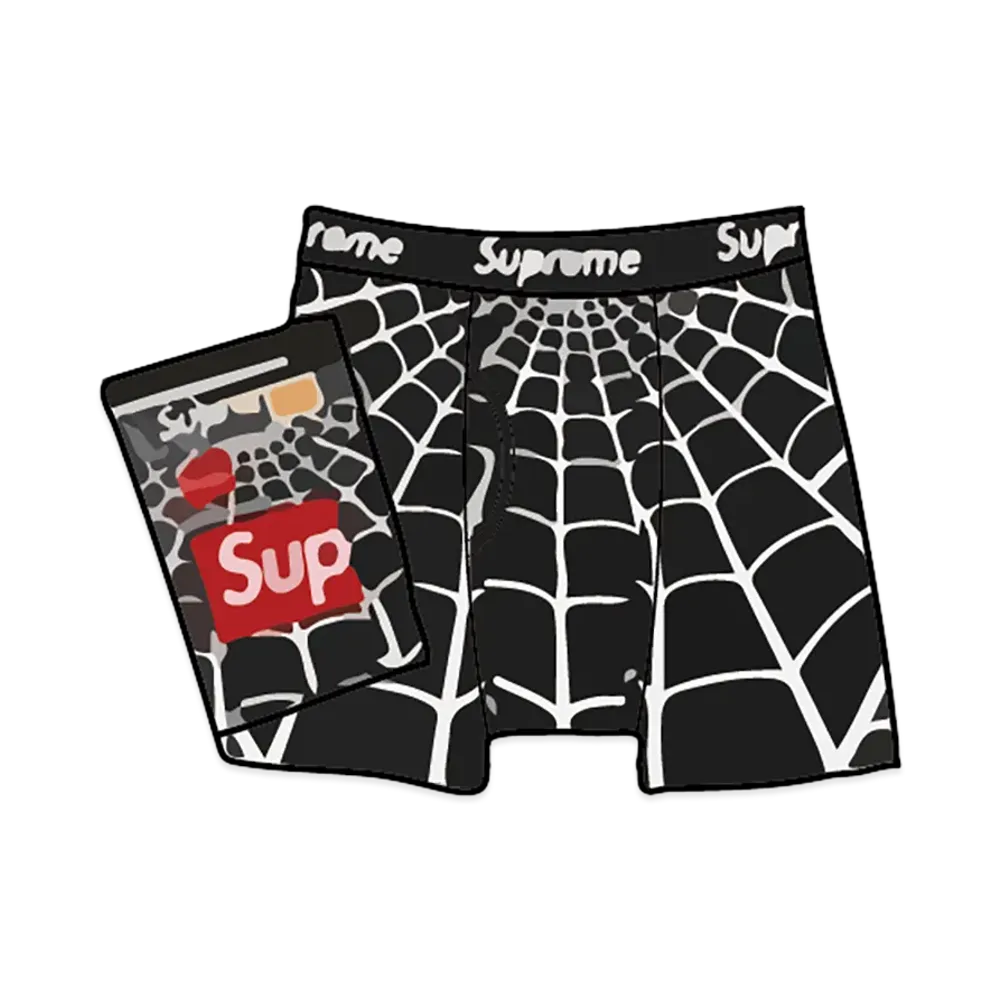 Supreme x Hanes Spider-Man Boxer Briefs (2 Pack) "Black"