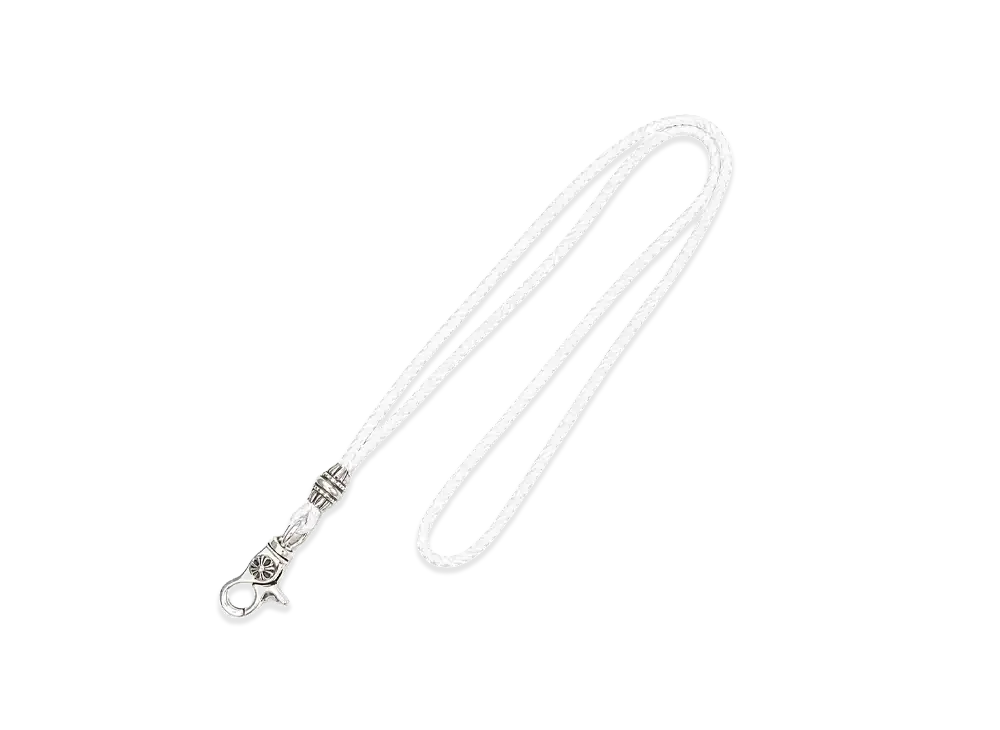 Chrome Hearts Lanyard Cross Clip Holder Neckless "Silver/White" "Silver/White"