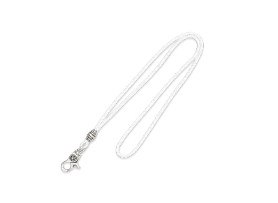 Chrome Hearts Lanyard Cross Clip Holder Neckless "Silver/White" "Silver/White"