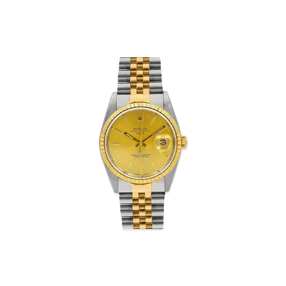 ROLEX Oyster Perpetual Date "Champagne/Stainless Steel/Yellow Gold"