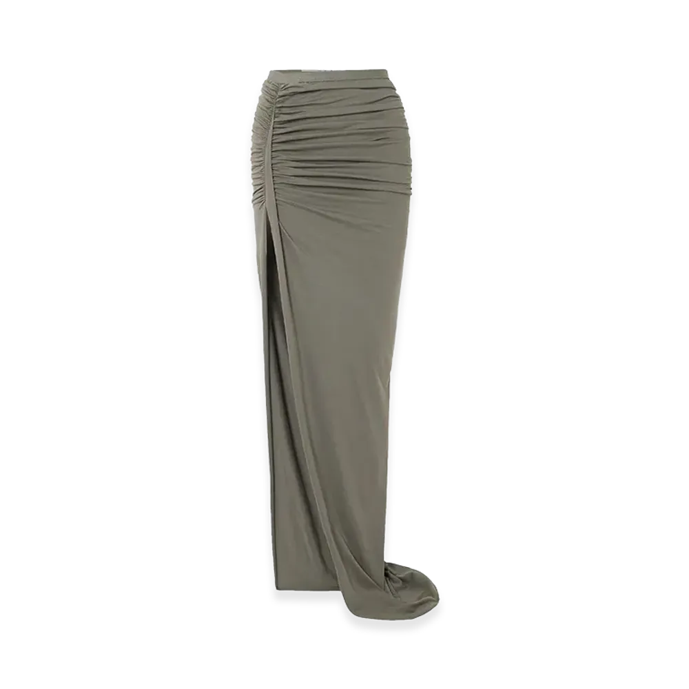 Rick Owens Women's Mini Asymmetrical Skirt "Gray"