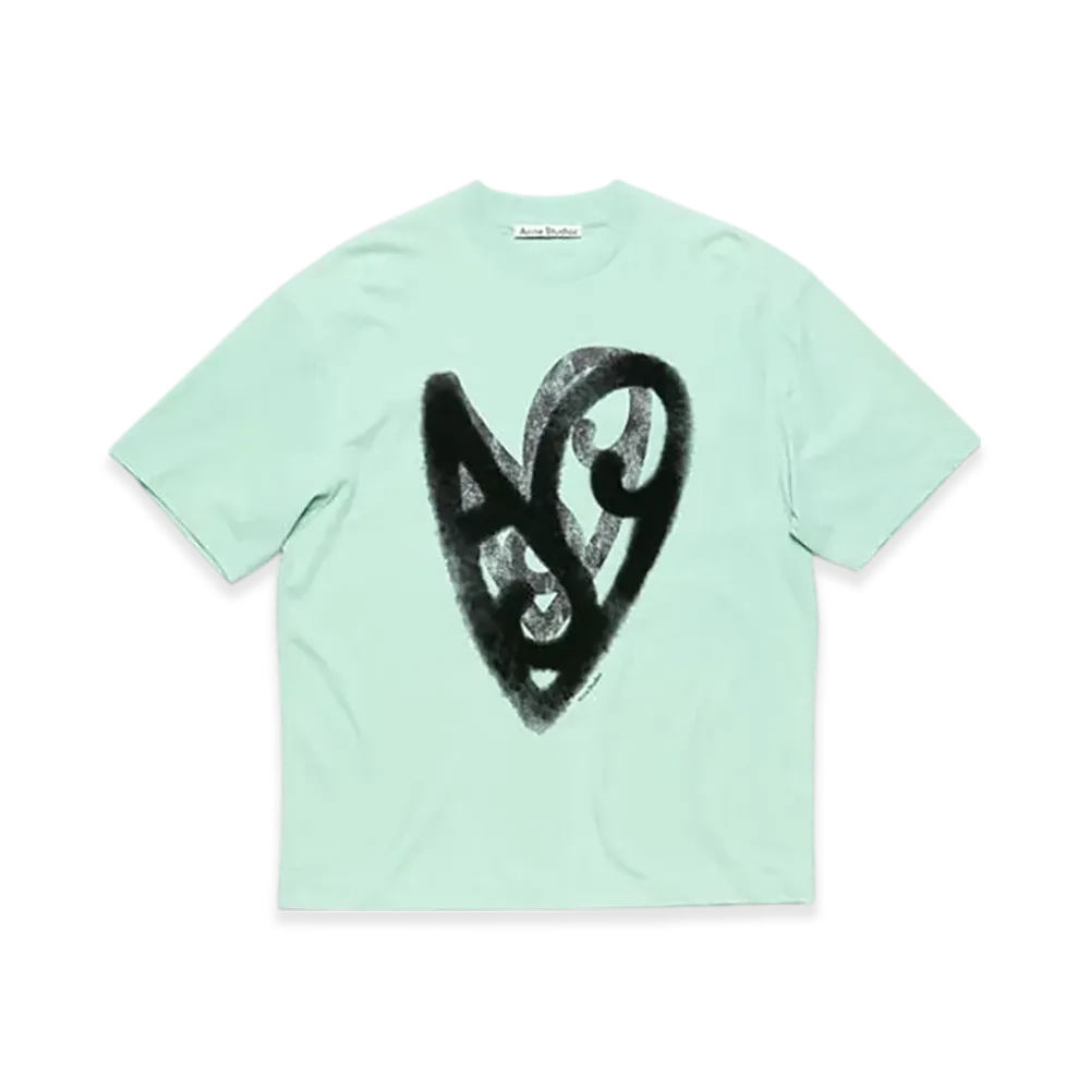 Acne Studios Logo T-shirt - Relaxed fit "Sea foam green"