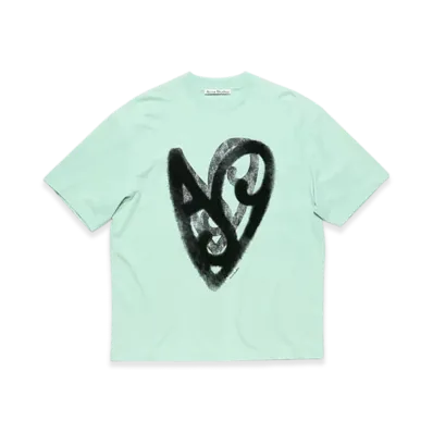 Acne Studios Logo T-shirt - Relaxed fit "Sea foam green"
