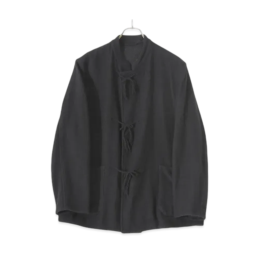 COMOLI Cashmere Canapa Stand Collar Jacket "Black"