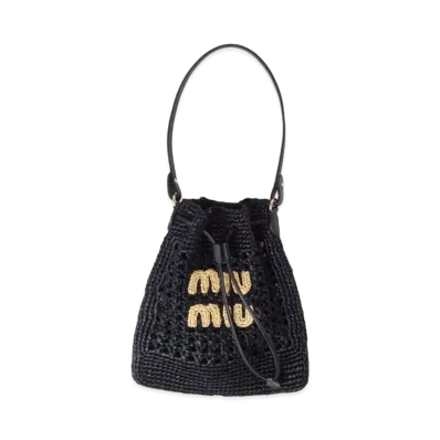 MIUMIU Woven Fabric Mini-Bag "Black/Beige"