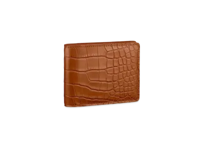Louis Vuitton Portefeuille Multiple Wallet Crocodilien Mat "Brown"