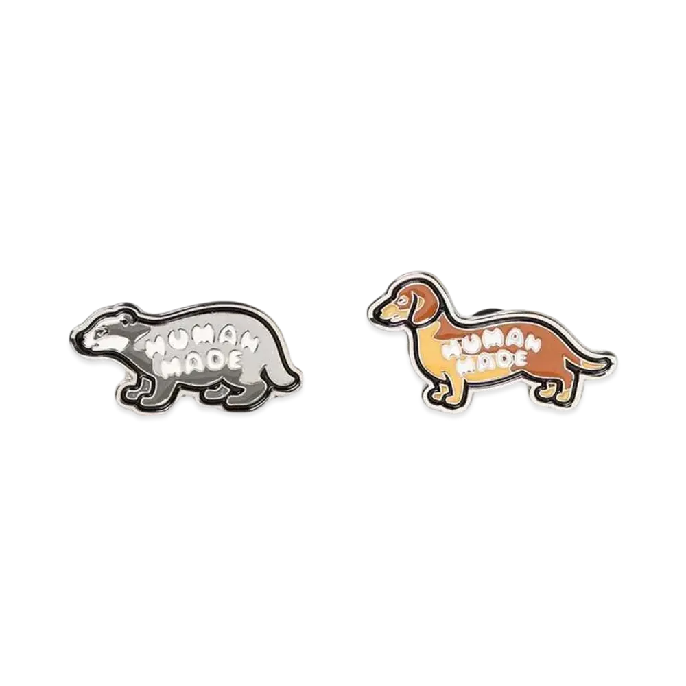 HUMAN MADE Animal Pins Set #2 "Silver"