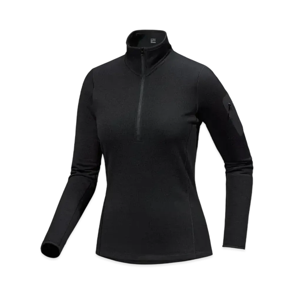 ARC'TERYX Women's Kyanite Base Layer Zip Neck "Black"
