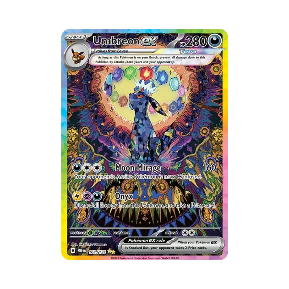 ブラッキーex SIR [PRE EN 161/131]【英語版】(スカーレット&バイオレット「プリズマティックエボリューションズ」)