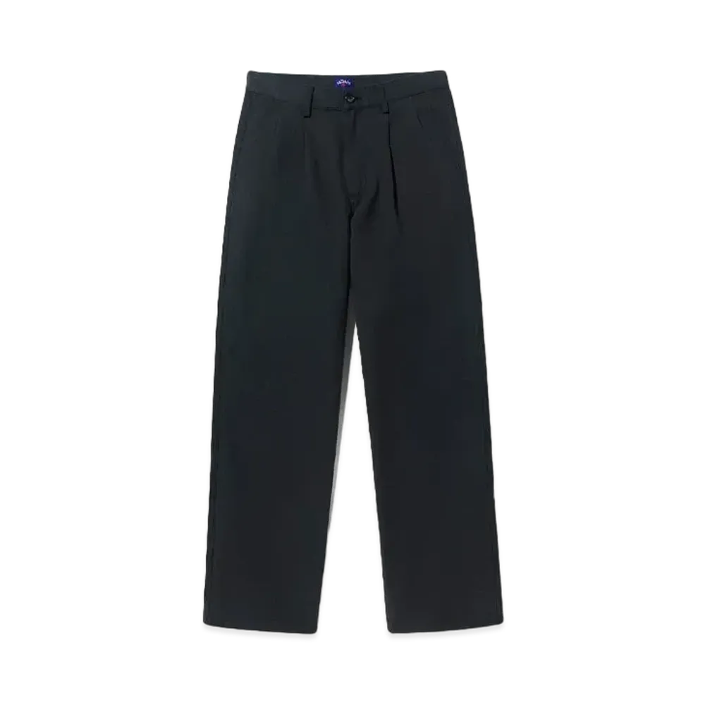 Noah Double-Pleat Cotton Pant "Black"