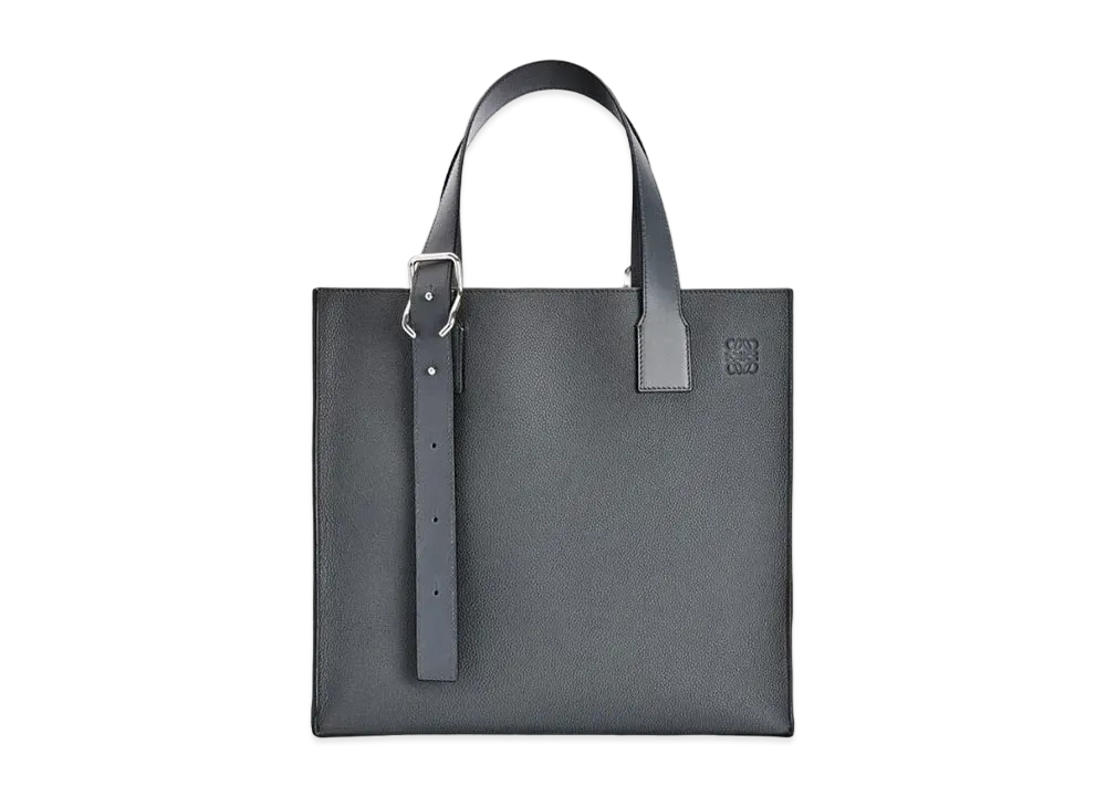 LOEWE Buckle Tote Bag In Soft Grained Calfskin "Anthracite"