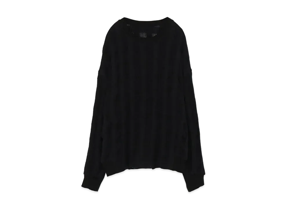 Yohji Yamamoto Y's DROP STITCH CHECK PATCH TRAINER "Black"