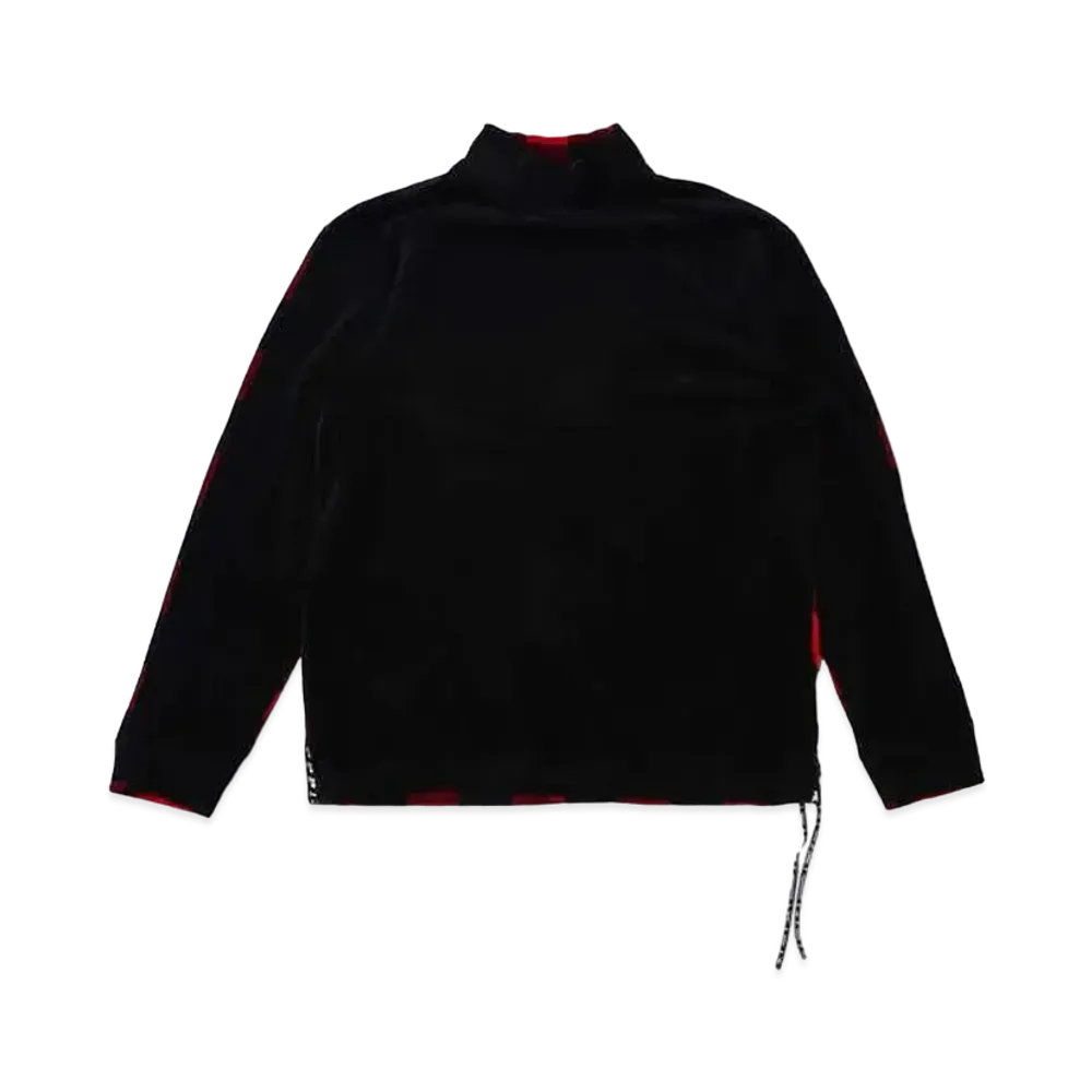 mastermind JAPAN Velour 2 Color Hi Neck Tee "Black Red"