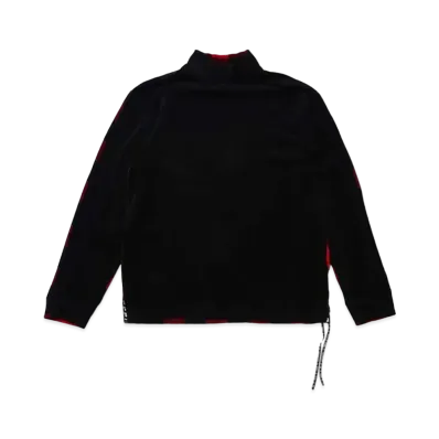 mastermind JAPAN Velour 2 Color Hi Neck Tee "Black Red"
