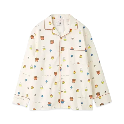 GELATO PIQUE x Dick Bruna Men's All-Over Print Neru Shirt "Cream"