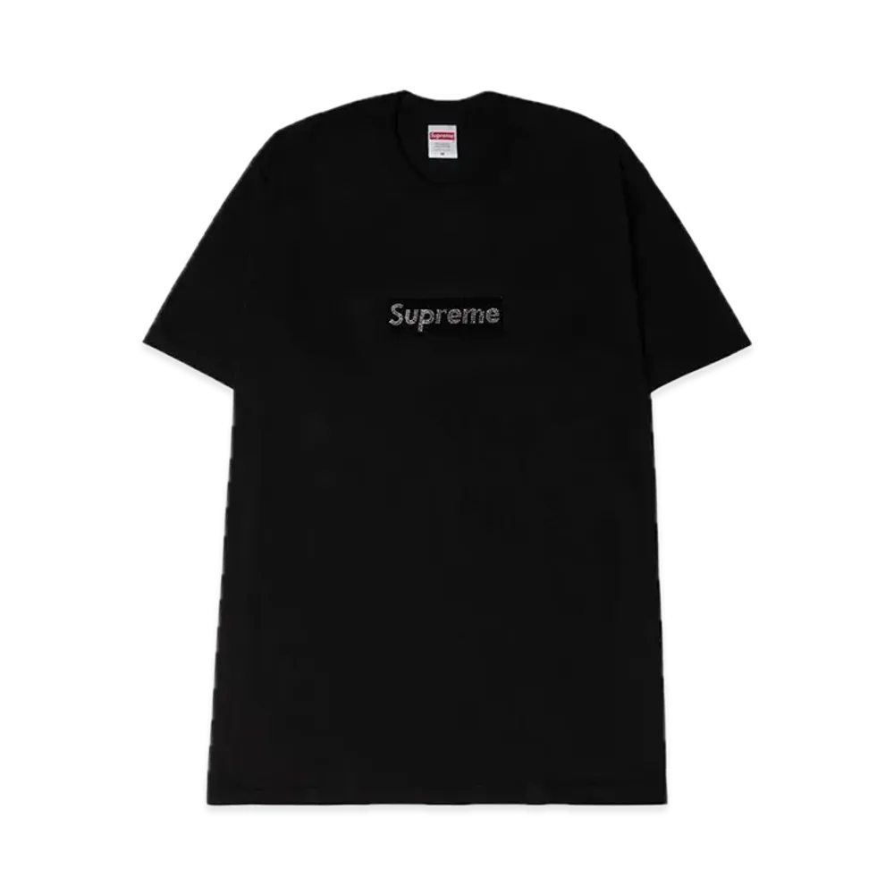 シュプリーム x スワロフスキー ボックス ロゴ Tシャツ "ブラック"