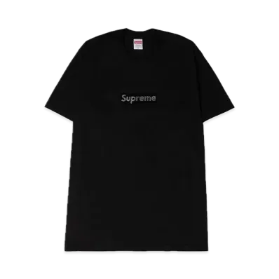 Supreme x Swarovski Box Logo Tee "Black"