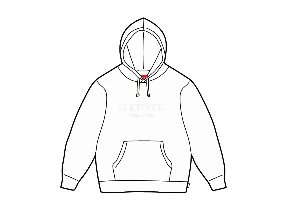 Supreme Classic Logo Hooded Sweatshirt "White"