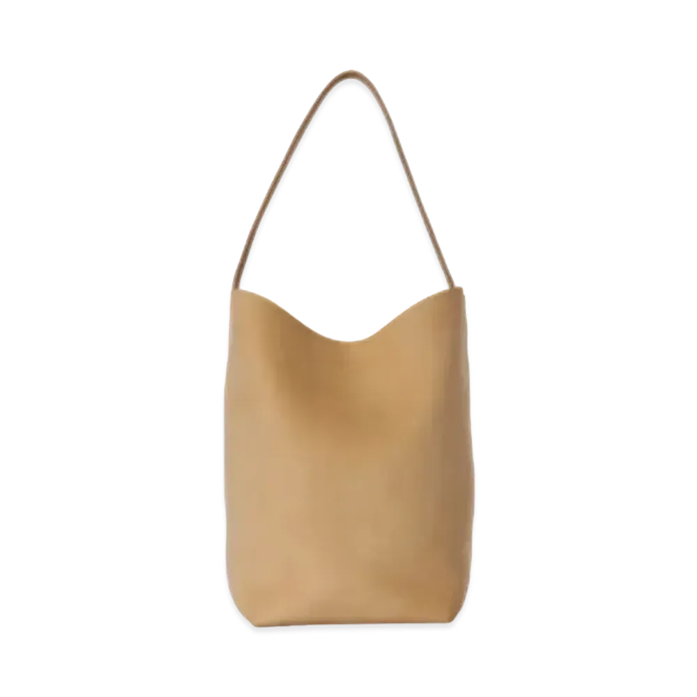 The Row Small N/S Park Tote Bag in Nubuck "Croissant"