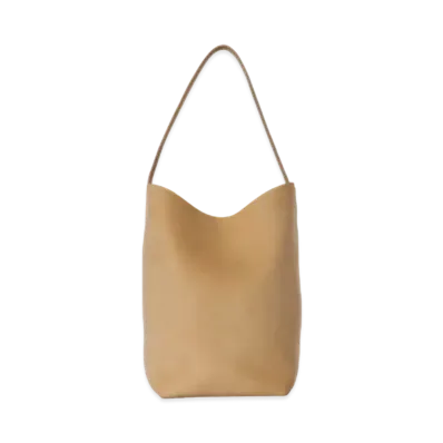 The Row Small N/S Park Tote Bag in Nubuck "Croissant"