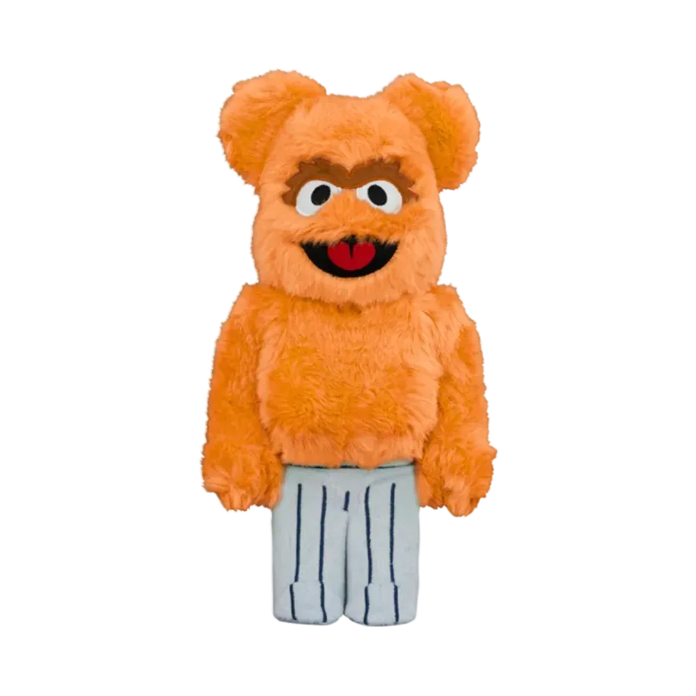 MEDICOM TOY "BEARBRICK" -SESAME STREET- Oscar The Grouch (The Original Orange Fur Costume Ver.) 400%