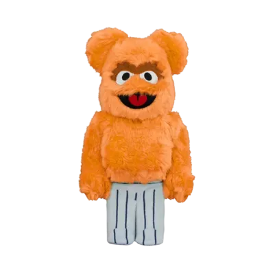 MEDICOM TOY "BEARBRICK" -SESAME STREET- Oscar The Grouch (The Original Orange Fur Costume Ver.) 400%