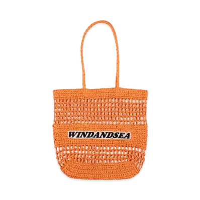 WIND AND SEA Paper Mesh Tote "Orange"