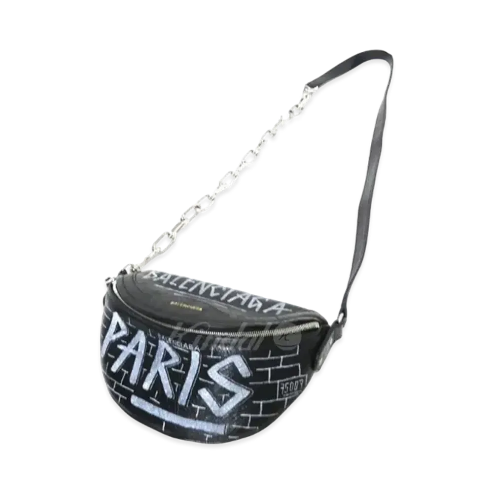 BALENCIAGA Graffiti Souvenir Belt Bag
