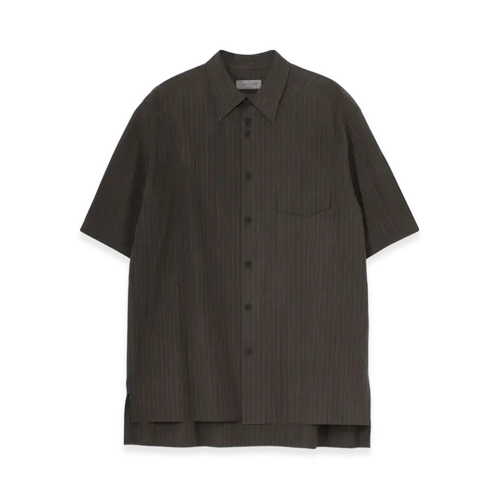 Yohji Yamamoto POUR HOMME Piece Unique/The Shop Ink Dyed ST Short Sleeve Blouse "Brown"