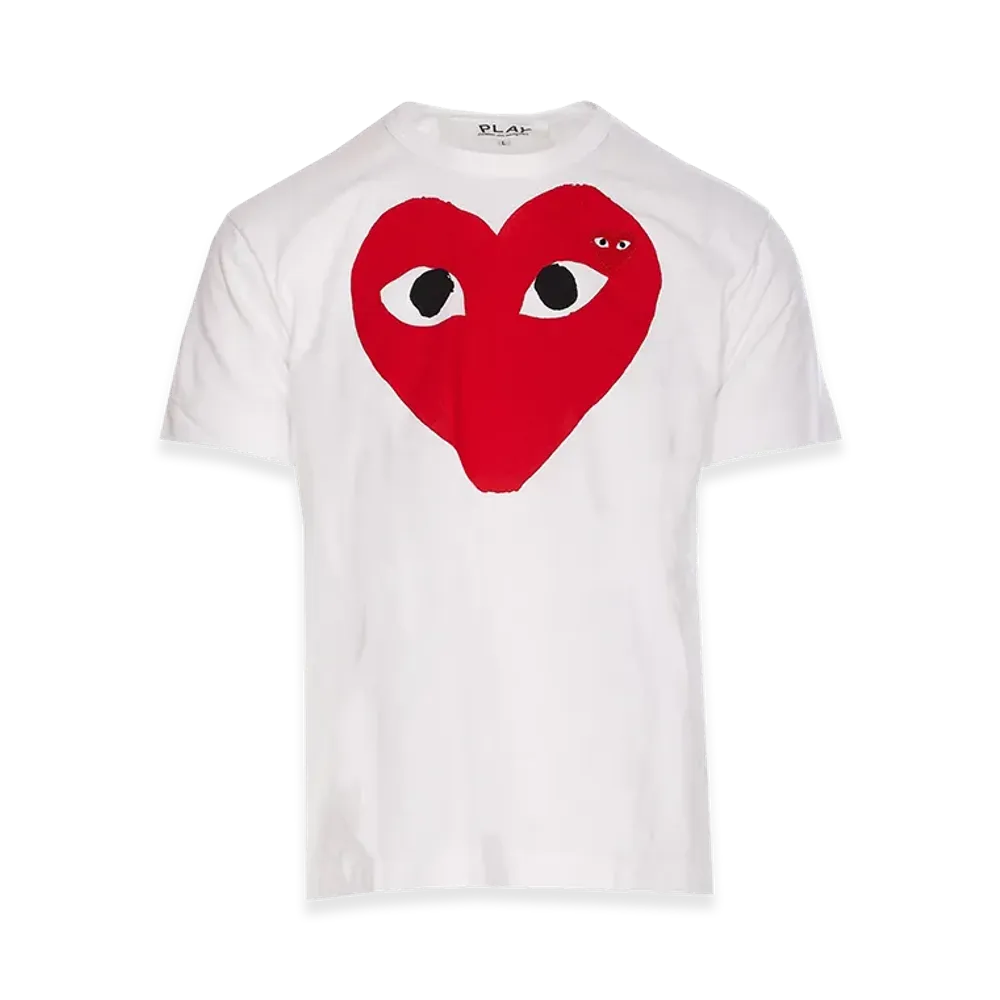 PLAY COMME des GARCONS Heart Logo T-Shirt "White"