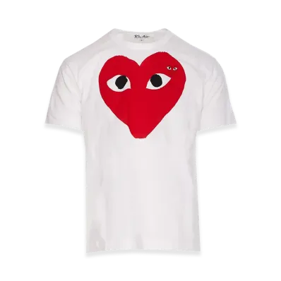 PLAY COMME des GARCONS Heart Logo T-Shirt "White"