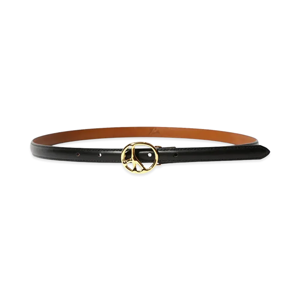 NEEDLES Peace Buckle Narrow Belt Steer "Black"