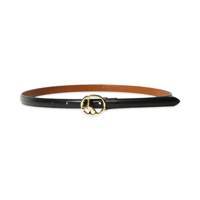 NEEDLES Peace Buckle Narrow Belt Steer "Black"